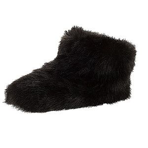🩶 Black furry Ugg boots | faux fur l black boots